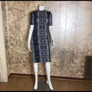 Snake Print Midi Dress